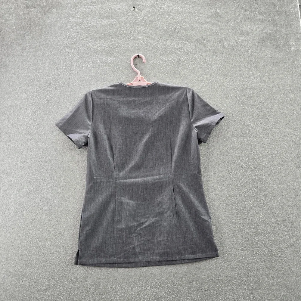 FIGS Women Scrub Top XXS‎ Gray PO#1568 Short Sleeve